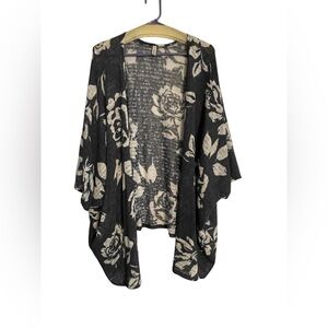 Emerald Floral Patterned casual top/ beach coverup.